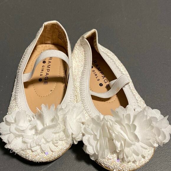 Girls Shoes Size 6 TWO (2) Pair Rampage Glitter Ballet Flats Cat N Jack Unicorn - Picture 5 of 14